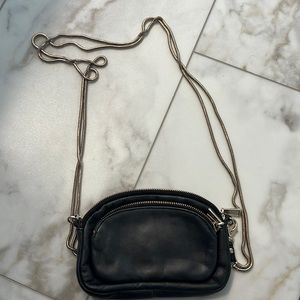Rebecca Minkoff Gold Chain Leather Shoulder Bag
